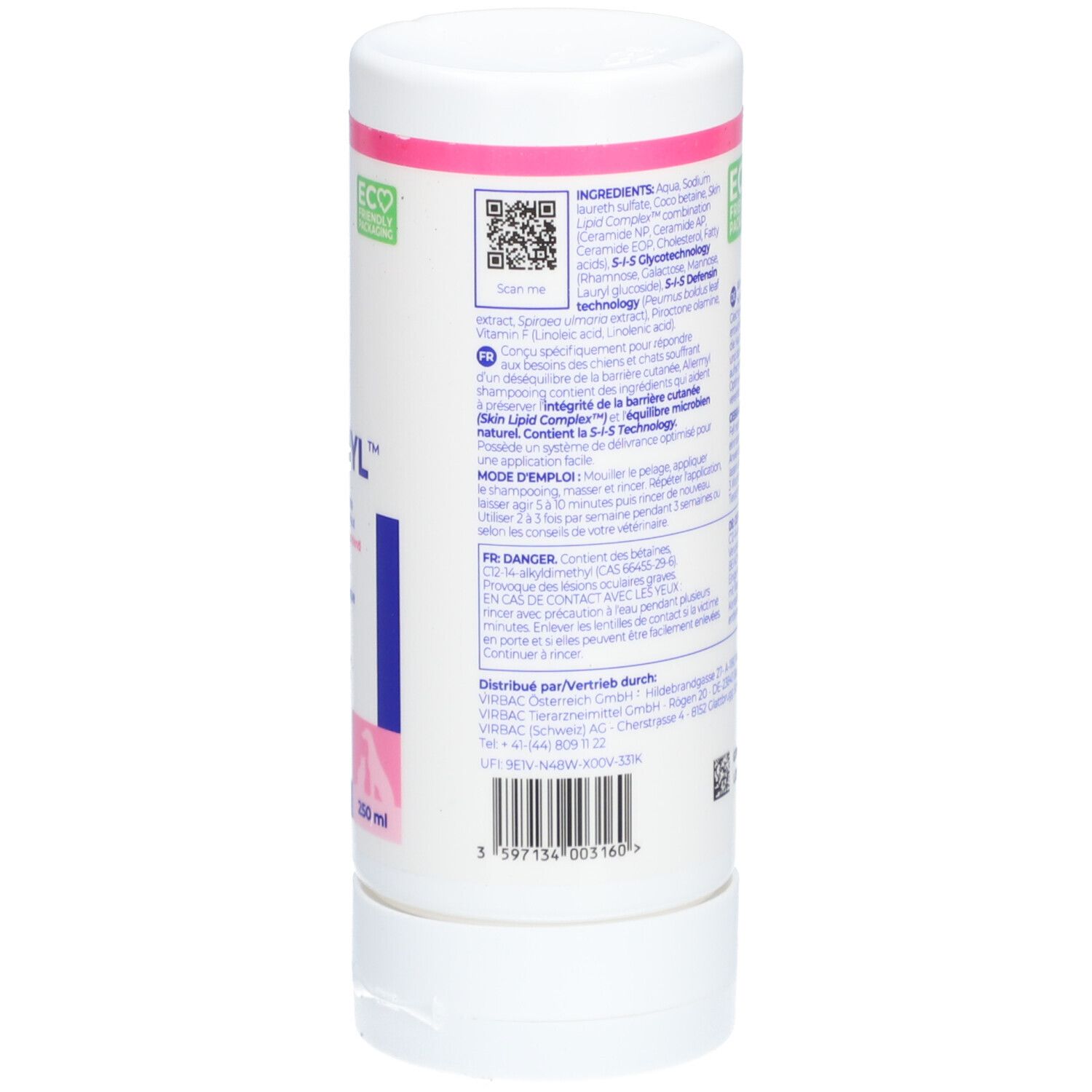 ALLERMYL Shampoo - Dermatologisches Shampoo für Hunde und Katzen