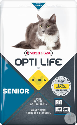 Opti Life Senior Alimentation Chats Au Poulet Sachet 2,5kg
