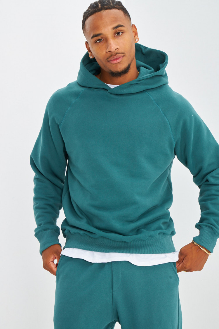 Ensemble 2 pièces sweat + jogging vert/bleu