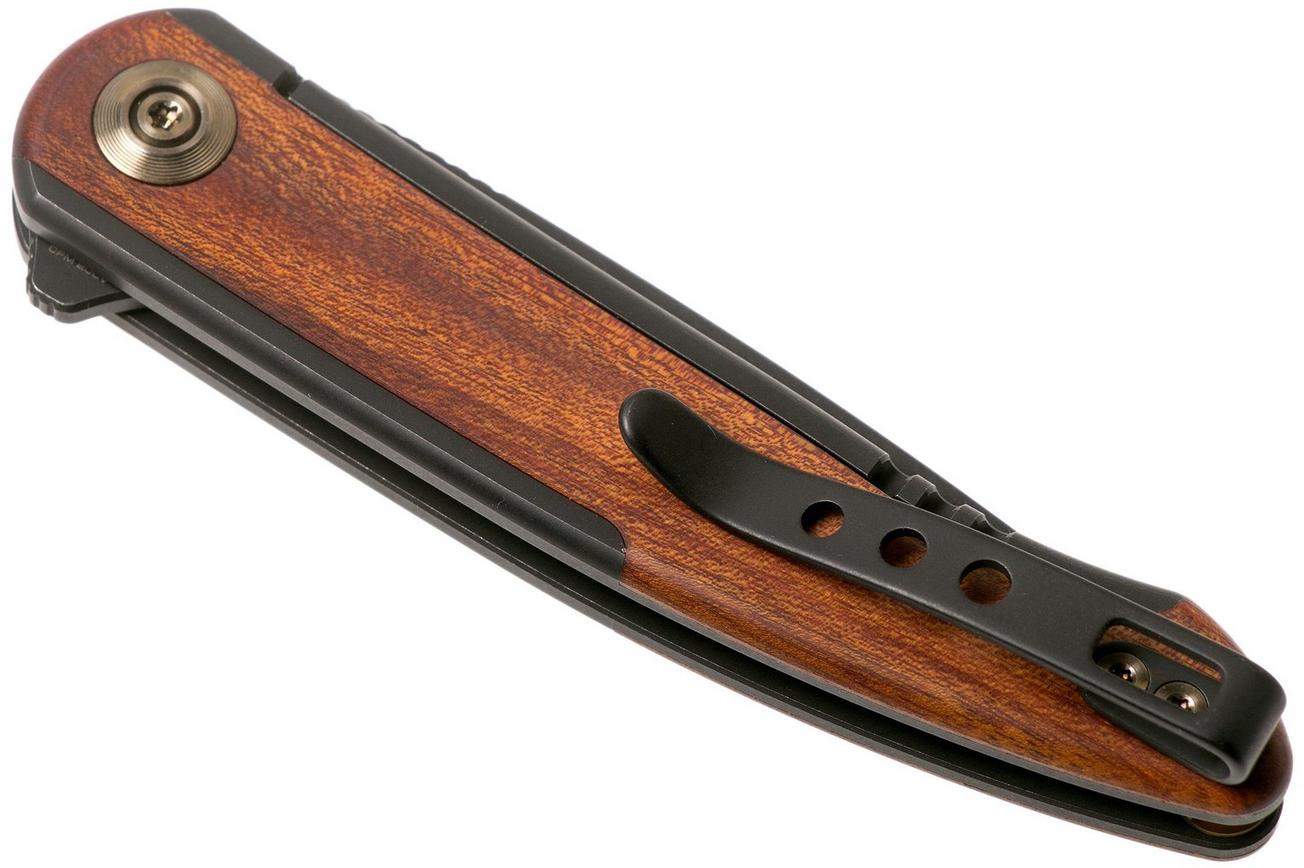 WE Knife Smooth Sentinel WE20043-3 Black Titanium Cuibourtia Wood zakmes