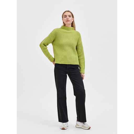 Selected Femme Selma Striktrøje, Dark Citron, L