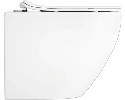 Jungborn wandclosetset FOUR 51 H, randloos, verhoogd, glanzend wit, met toiletzitting en softclose-mechanisme