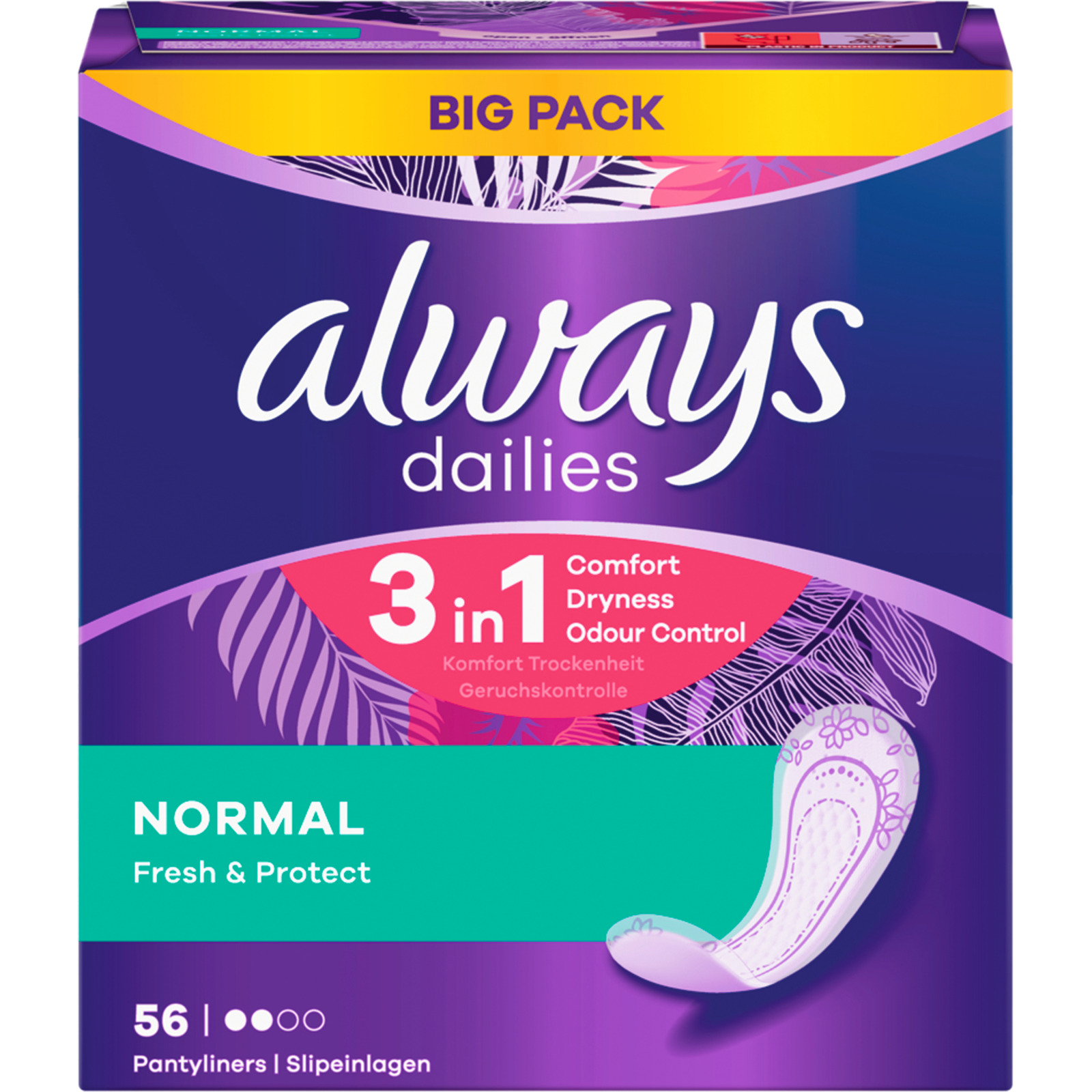Always Slipeinlage Fresh & Protect Normal Vorteilspack 56 Stück
