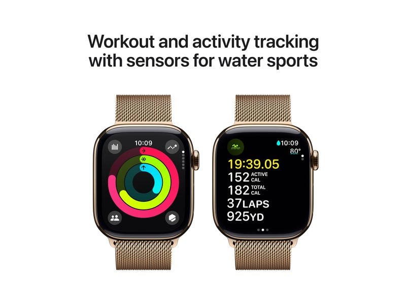 Apple Watch Series 10 42 mm LTE Titanium Gold Loop Eine glatte Zehn