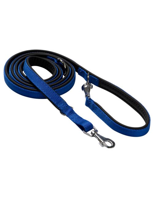 Adori Traininglijn Nylon Soft Blauw&Zwart - Hondenriem