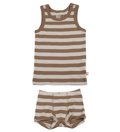 Katvig Undert?j - Brun/Beige Stribet
