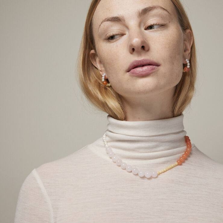 ENAMEL Copenhagen Necklace, Tahlia Light pink, pearl
