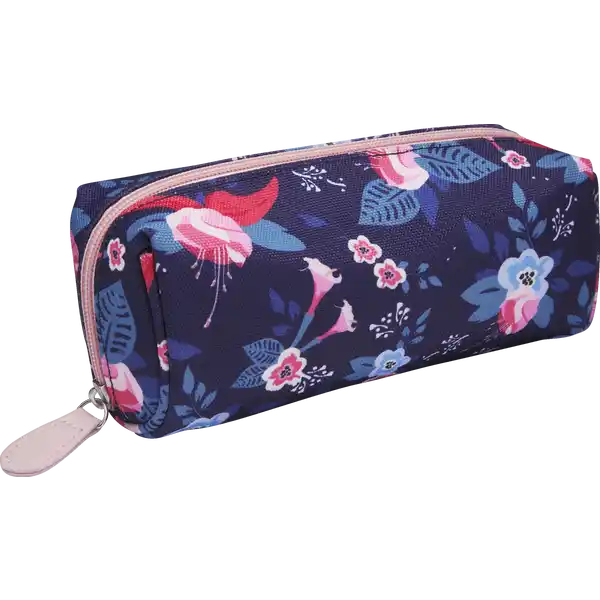 Schminktasche dunkelblau / pink
