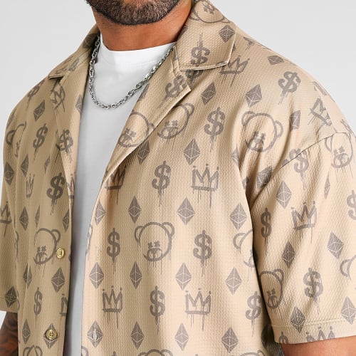 Ensemble Chemise Oversize Et Short Jogging Maison de Couture 0053 0057 Camel