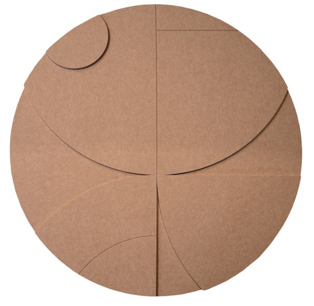 Akoestisch wandpaneel bruin Geometric Harmony