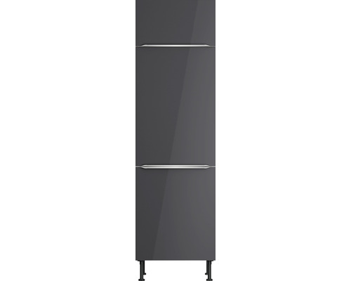 Optifit koelkast ombouwkast voor 88cm inbouwkoelkast Linus984 BxDxH 60x58,4x211,8 cm antraciet glanzend gedemonteerd scharnier omkeerbaar (links of rechts te monteren)