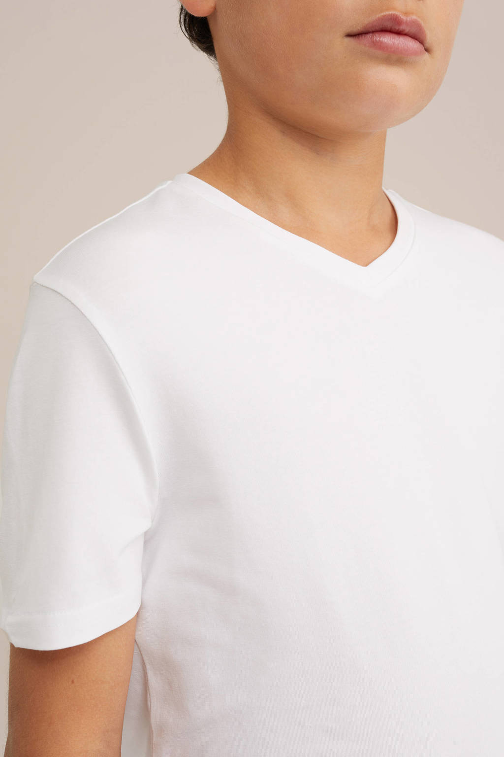 WE Fashion T-shirt set van 2 wit