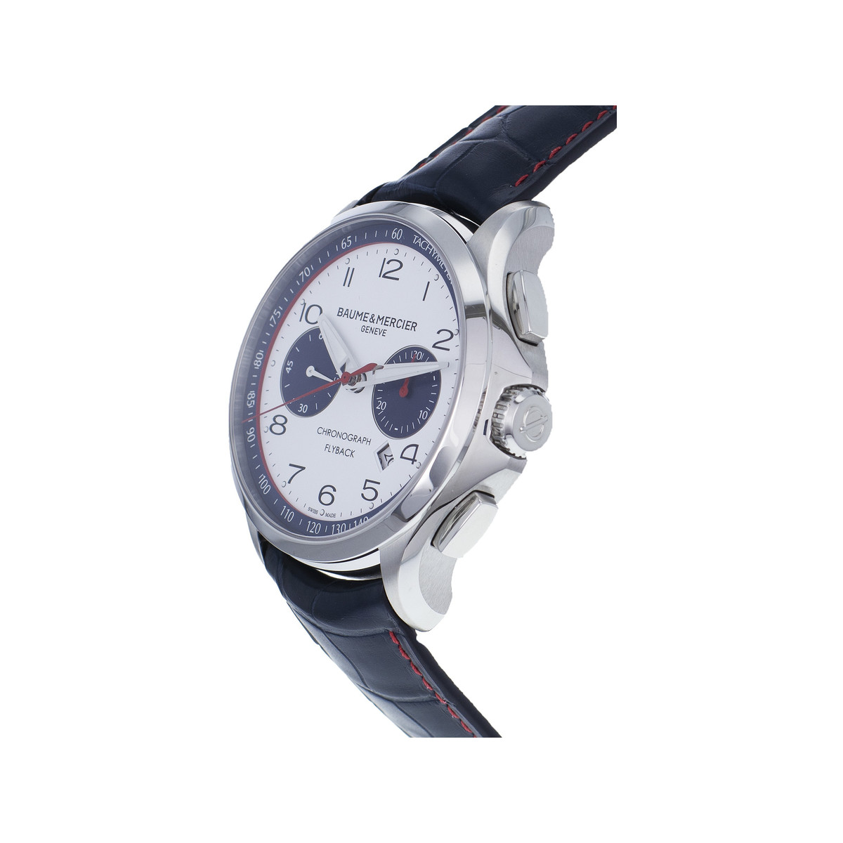 Montre d'occasion Baume et Mercier Clifton homme automatique acier bracelet cuir