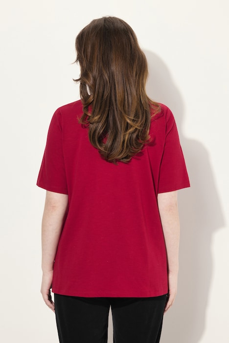 T-Shirt, Hirsch, Pailletten, Rundhals, Halbarm