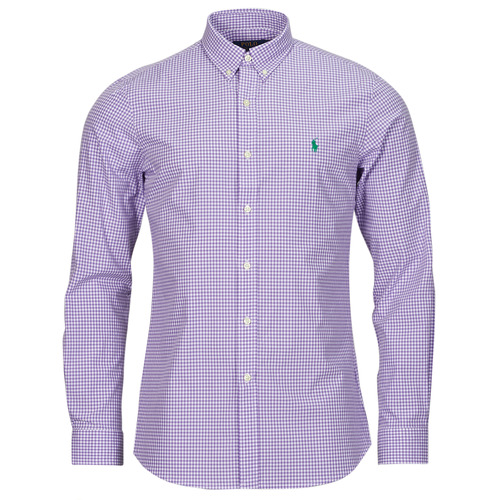 Polo Ralph Lauren - CHEMISE AJUSTEE SLIM FIT EN POPELINE RAYE Violeta / Blanco / Lavanda / Blanco