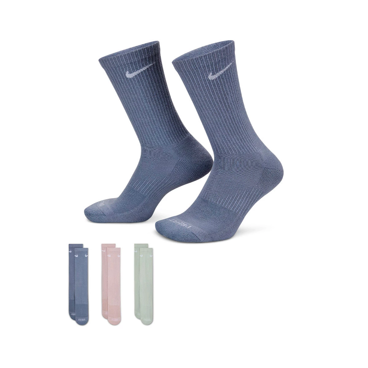 Meias Nike Everyday Plus Cushioned Crew (3 Pares)