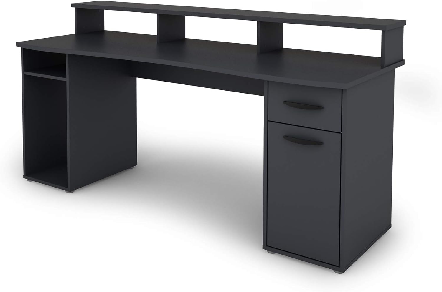 byLIVING Gaming-Schreibtisch FANTASTIC, mit robuster Melamin Oberfläche in anthrazit, mit Aufsatz für viel Stauraum, Holzwerkstoff Spanplatte, grau, B 180, H 93, T 65 cm