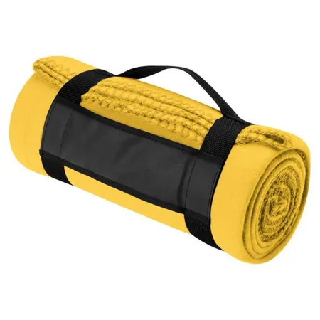 Macma Fleecedecke mit Trageband, ca.180 x 110 cm, gelb