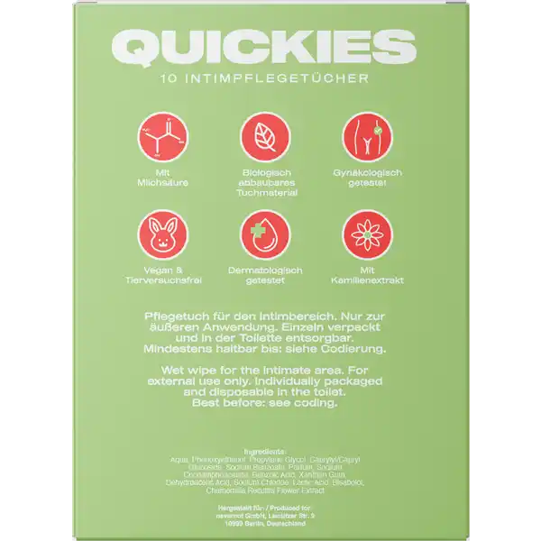 Quickies - Intimpflege Tücher