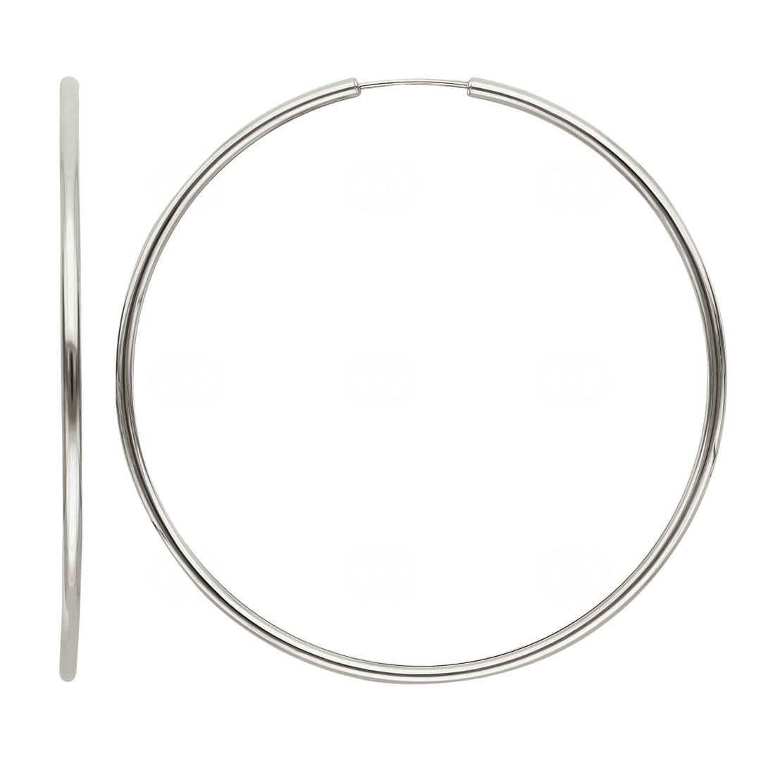 Kreolen 750/18 K Weissgold 2mm Ø 55mm