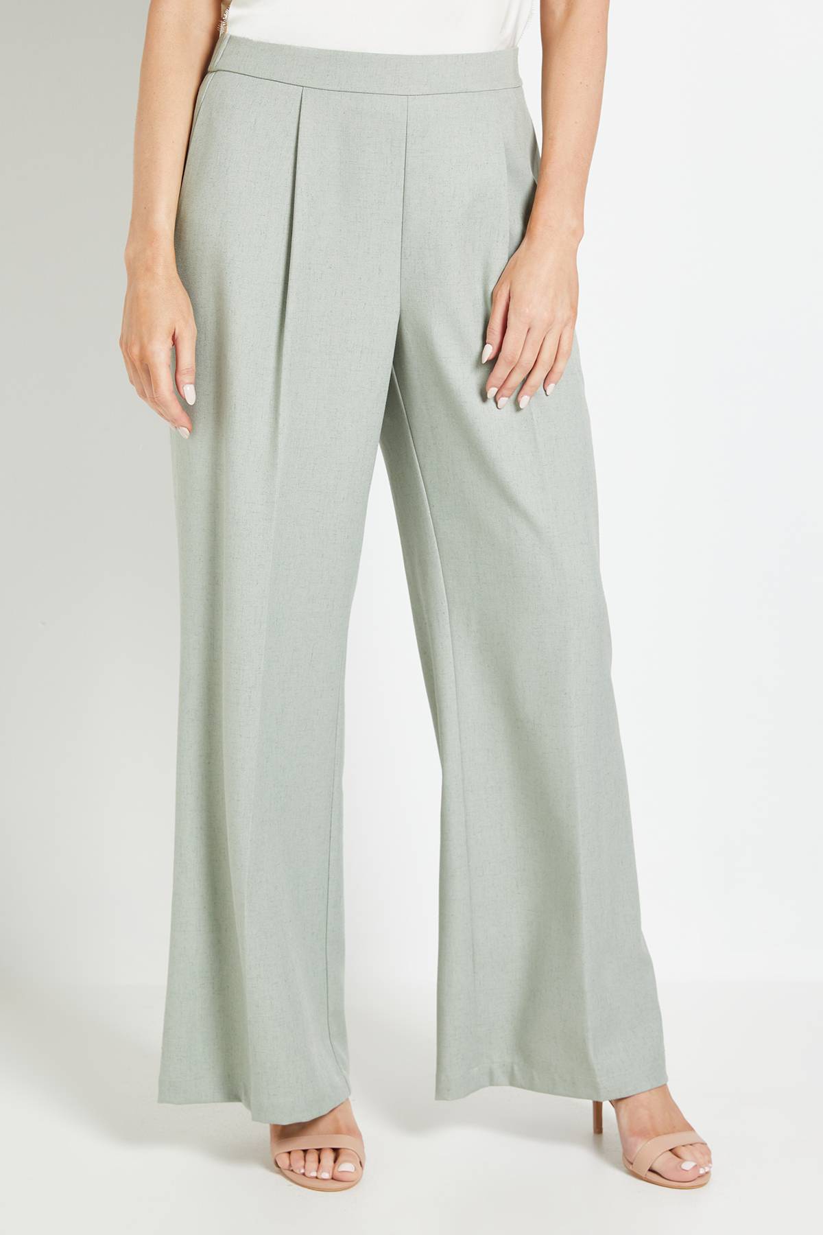 Wallis Pantalon Large En Mélange De Lin