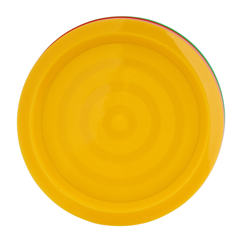 Bordjes - multikleur - kunststof - ø19 cm - set van 6