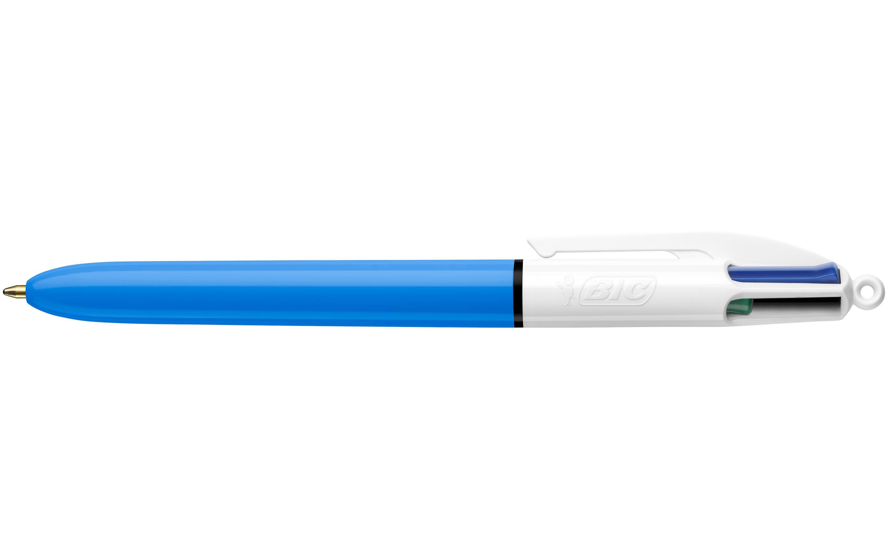 Kugelschreiber Classic 0.32 mm, 1 Stück, Blau/WeissKuli 4-farbig, fur die Schule, das Studium, zu Hause und das Buro