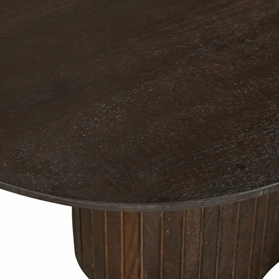 Salontafel Donkerbruin Mangohout - Ovaal - 120x70x35cm - Ava