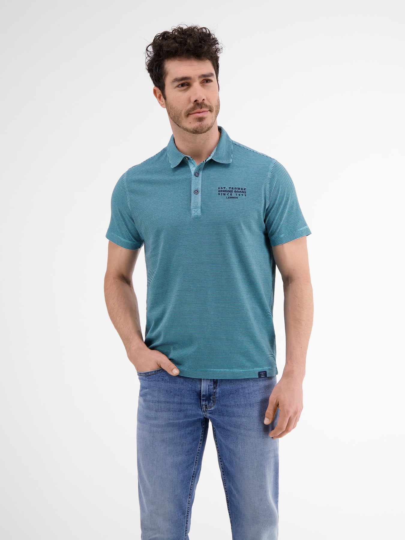 Poloshirt in Finelineroptik