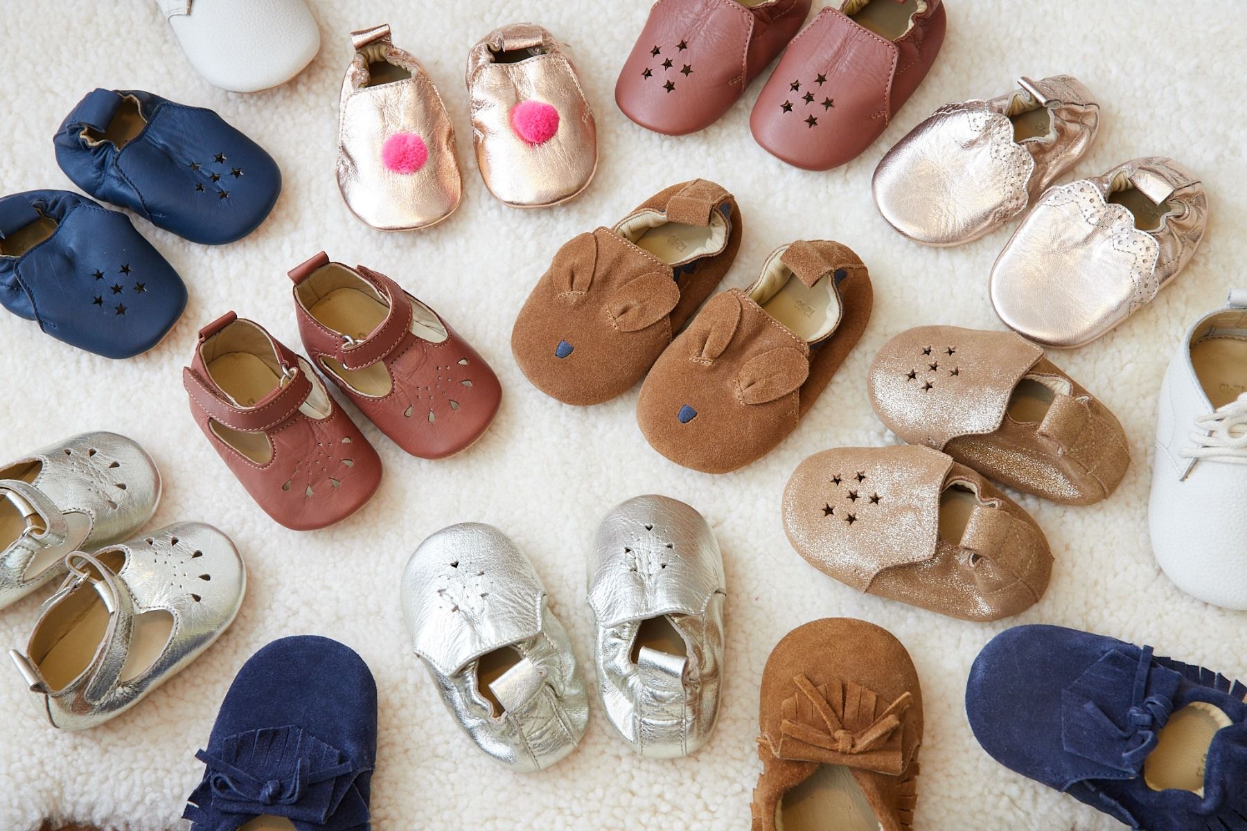 Chaussons bébé Cérémonie blanc