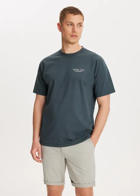 T-shirt met print natural reserve blauw (PETROL)