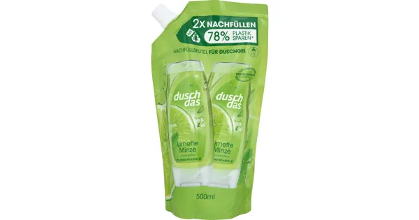 Duschdas Duschmittel Limette & Minze Nachfüllpack 500 ml