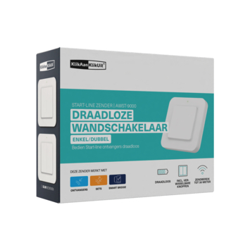 KlikAanKlikUit Draadloze enkelvoudige/dubbele wandschakelaar AWST-9000