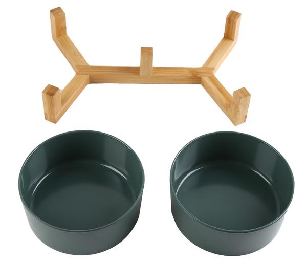 Dehner Lieblinge Melaminnapf-Set, grün, 2 x