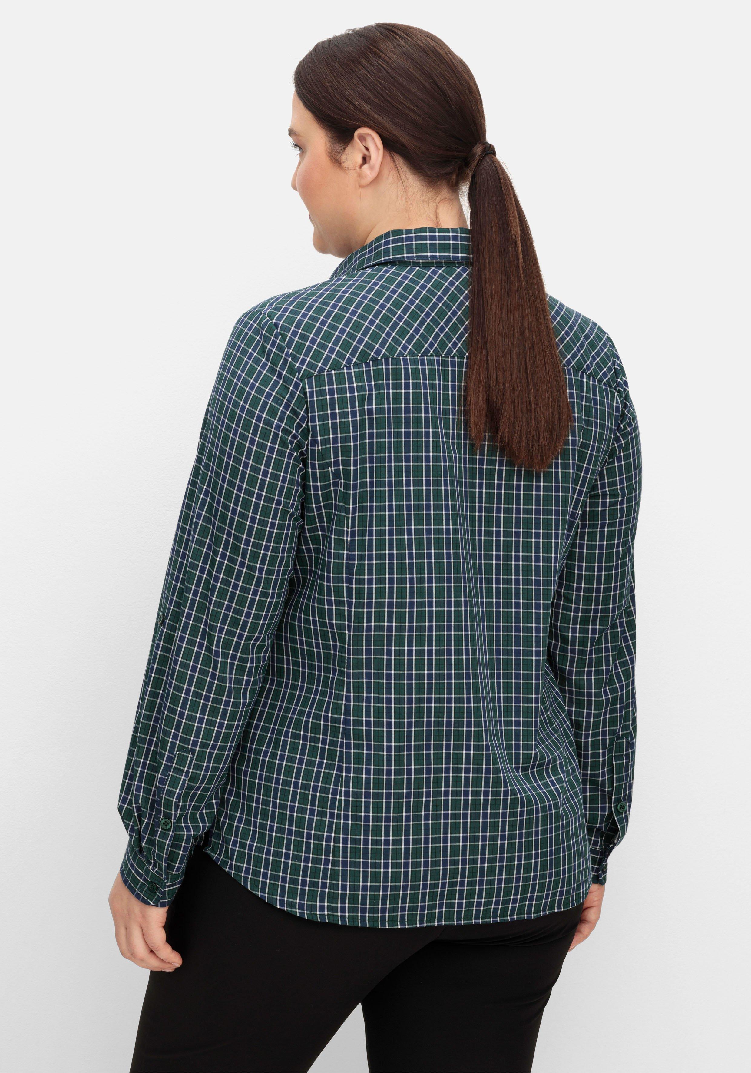 Karierte Wanderbluse mit Taschen