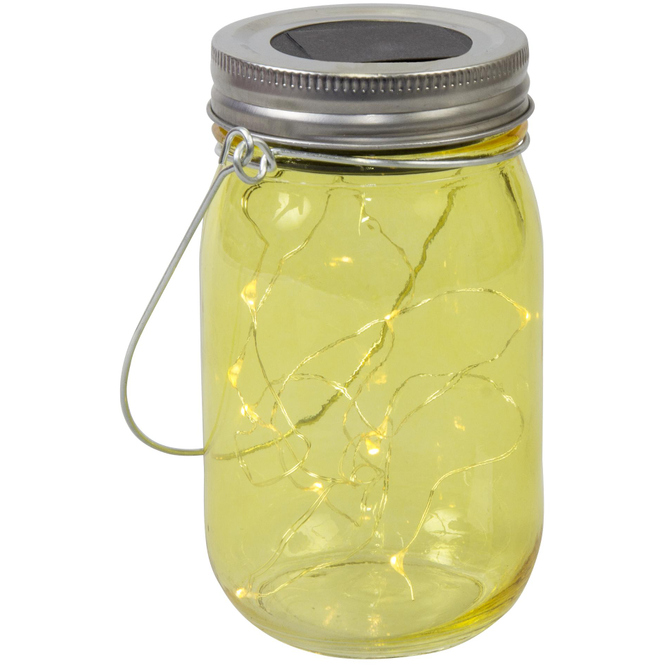 LED-Solarlampe - aus Glas - 8 x 14 cm - 1 Stück