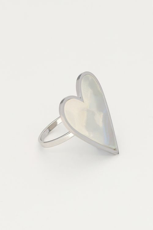 Statement ring met groot hart