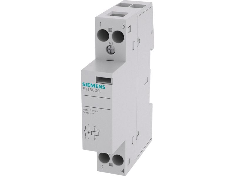 Siemens Insta-Schütz 2S ACDC230 V 20A Insta-Schütz mit 2 Schliessern, Kontakt für AC 230 V, 400 V 20A Ansteuerung AC 230 V DC 220 V