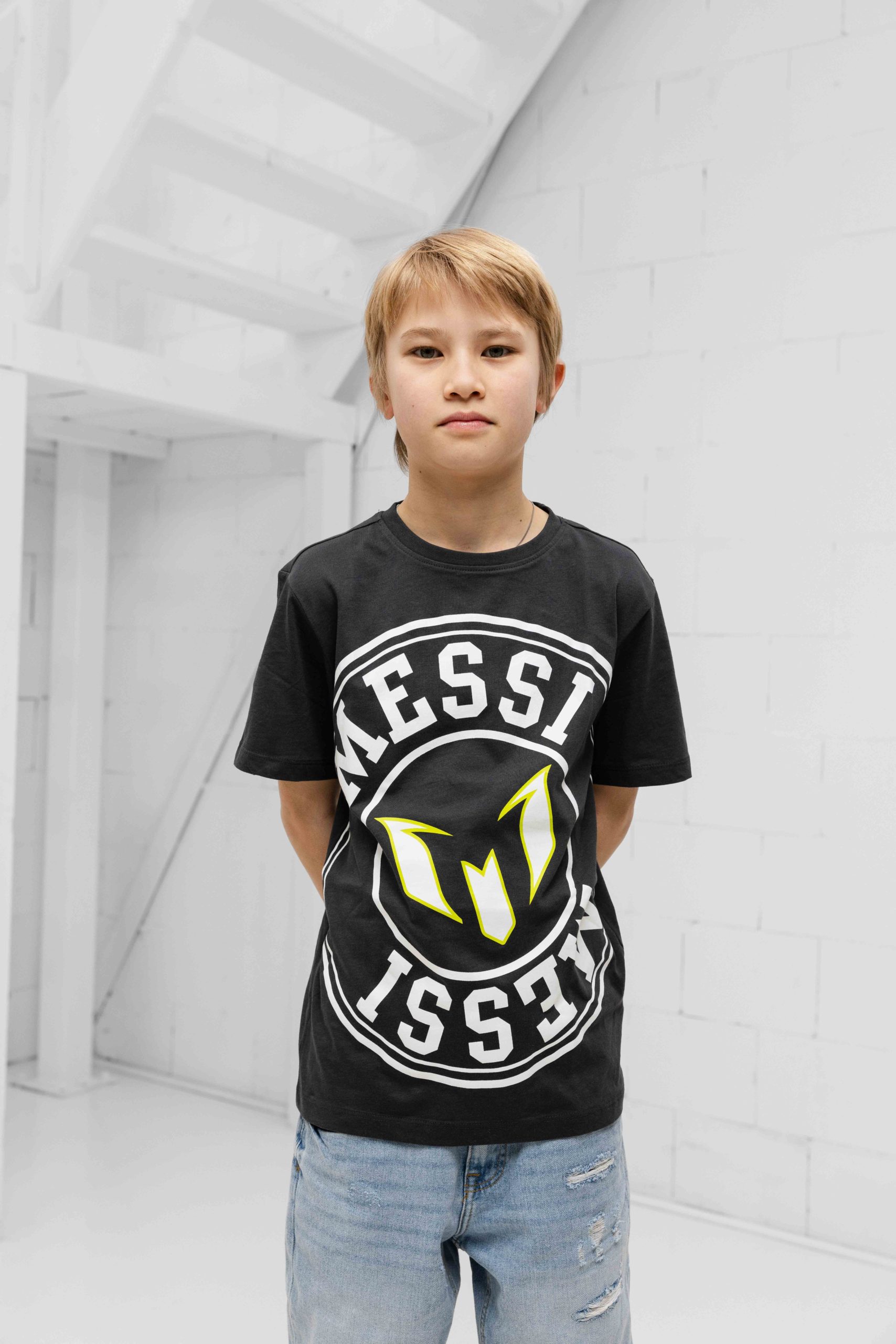 Vingino X Messi Heric T-Shirt Kids Donkergrijs