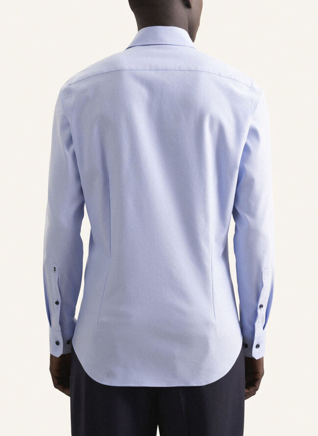 Seidensticker Performance shirt Slim Long sleeve Kent-Collar Uni Blue