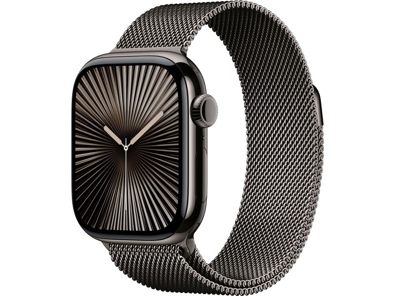 Apple Watch Series 10 42 mm LTE Titanium Slate Loop Milanes Eine glatte Zehn