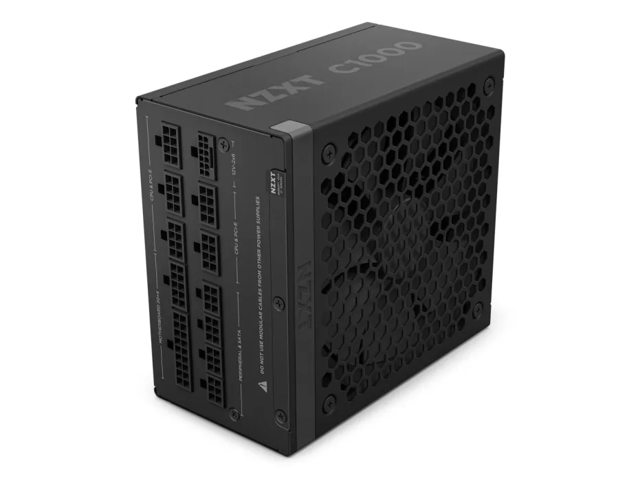 NZXT C-Series C1000 - Strømforsyning (intern) - ATX12V 3.1/ EPS12V 2.92 - 80 PLUS Gold - AC 100-240 V - 1000 Watt - aktiv PFC - Europa - mat sort