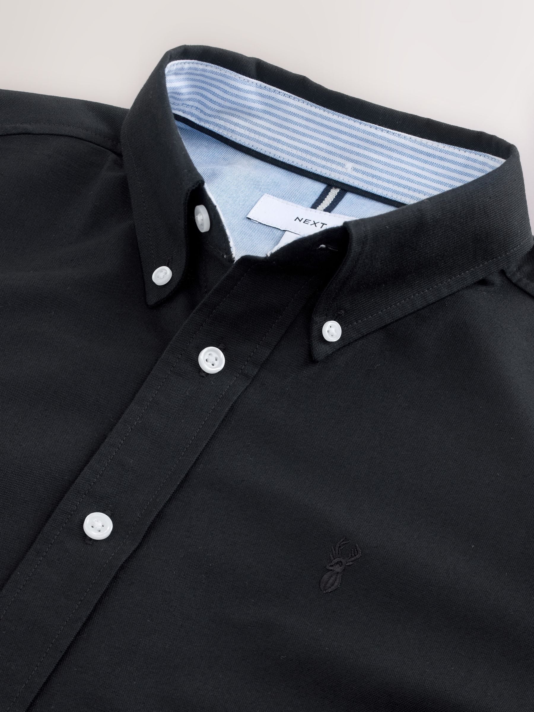 Roestbruin - Slim Fit - Oxford-hemd met lange mouwen