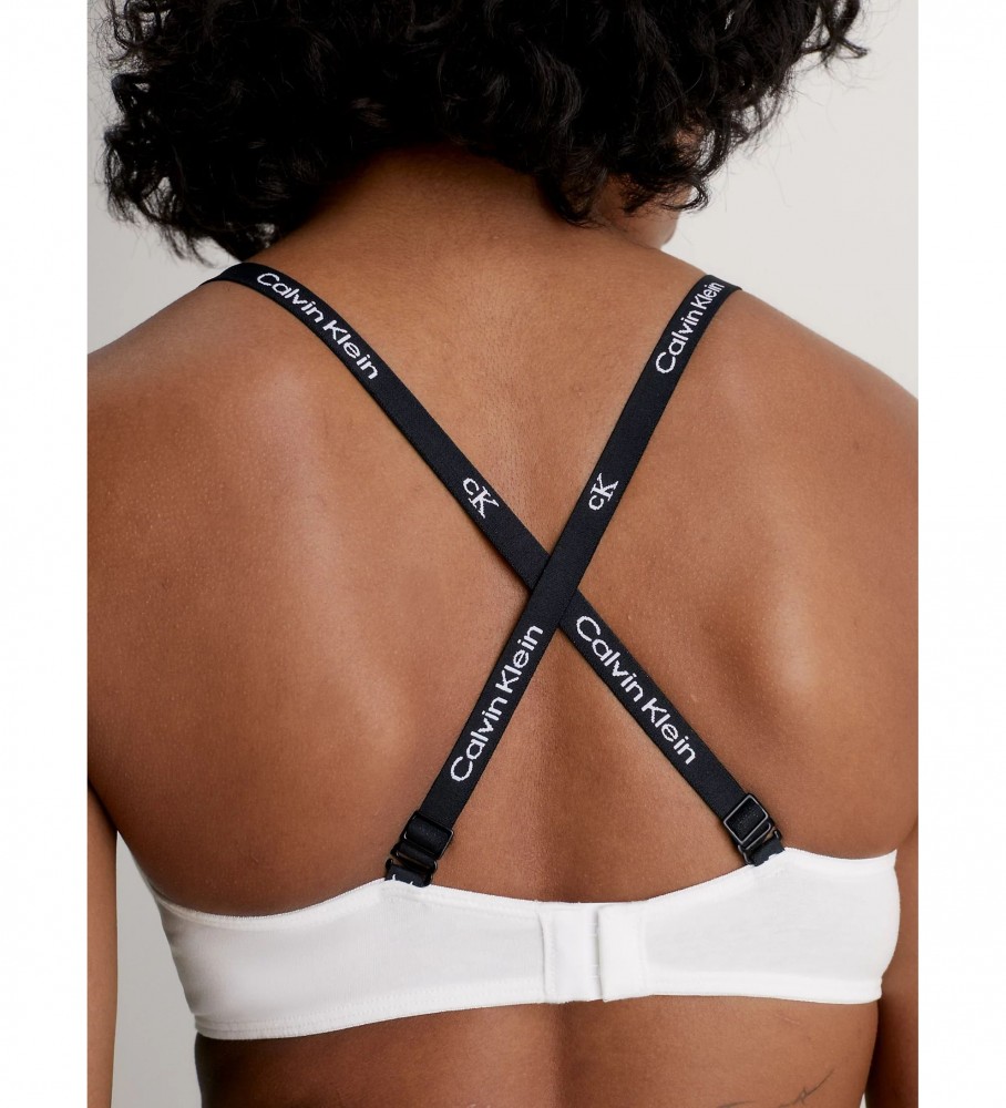 Sutiã Calvin Klein com forro leve, branco
