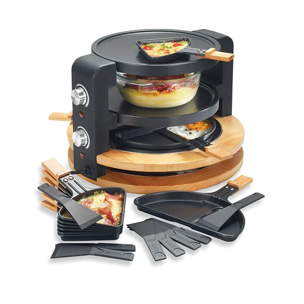 Raclette ronde multifonction 10 poêlons 1500 W Kitchen Chef Profession