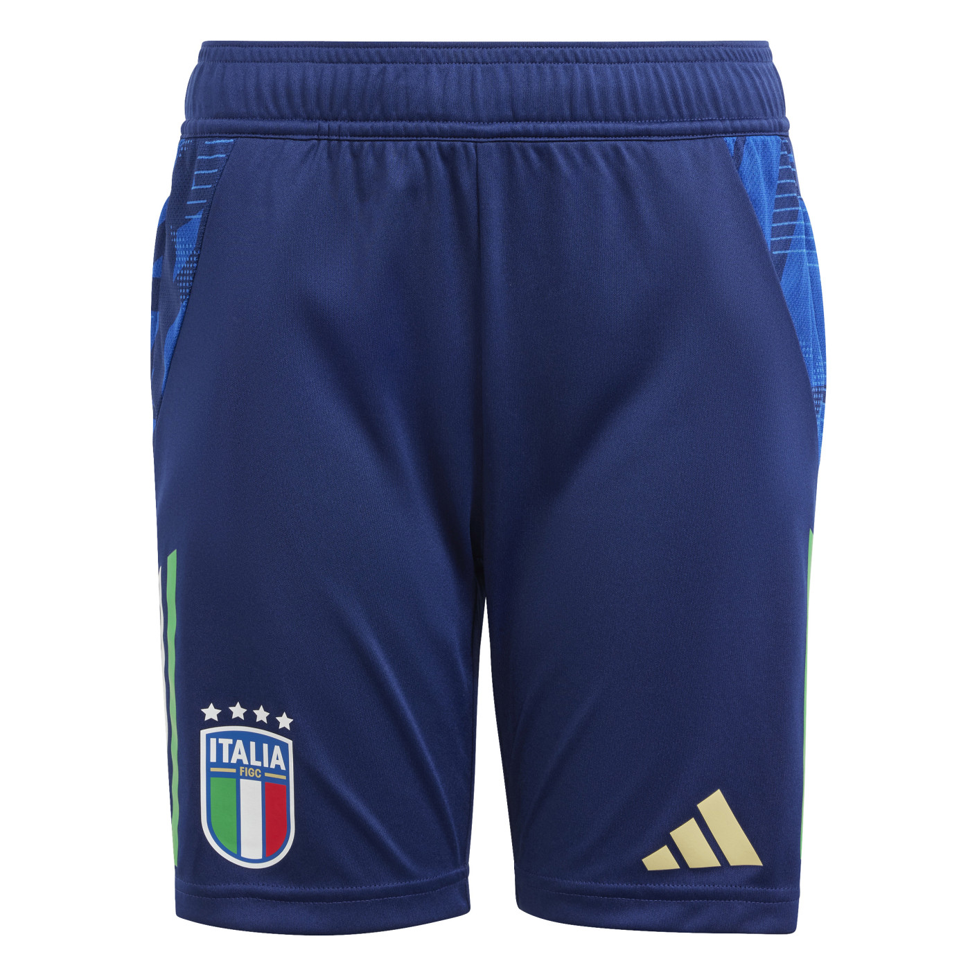 Adidas Italië Trainingsbroekje 2024-2026 Kids Donkerblauw Blauw Goud