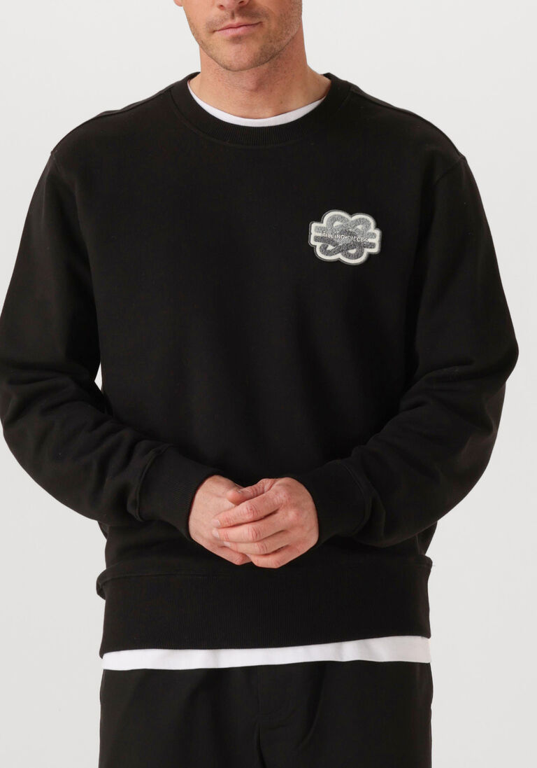 zwarte filling pieces sweater sweatshirt gowtu