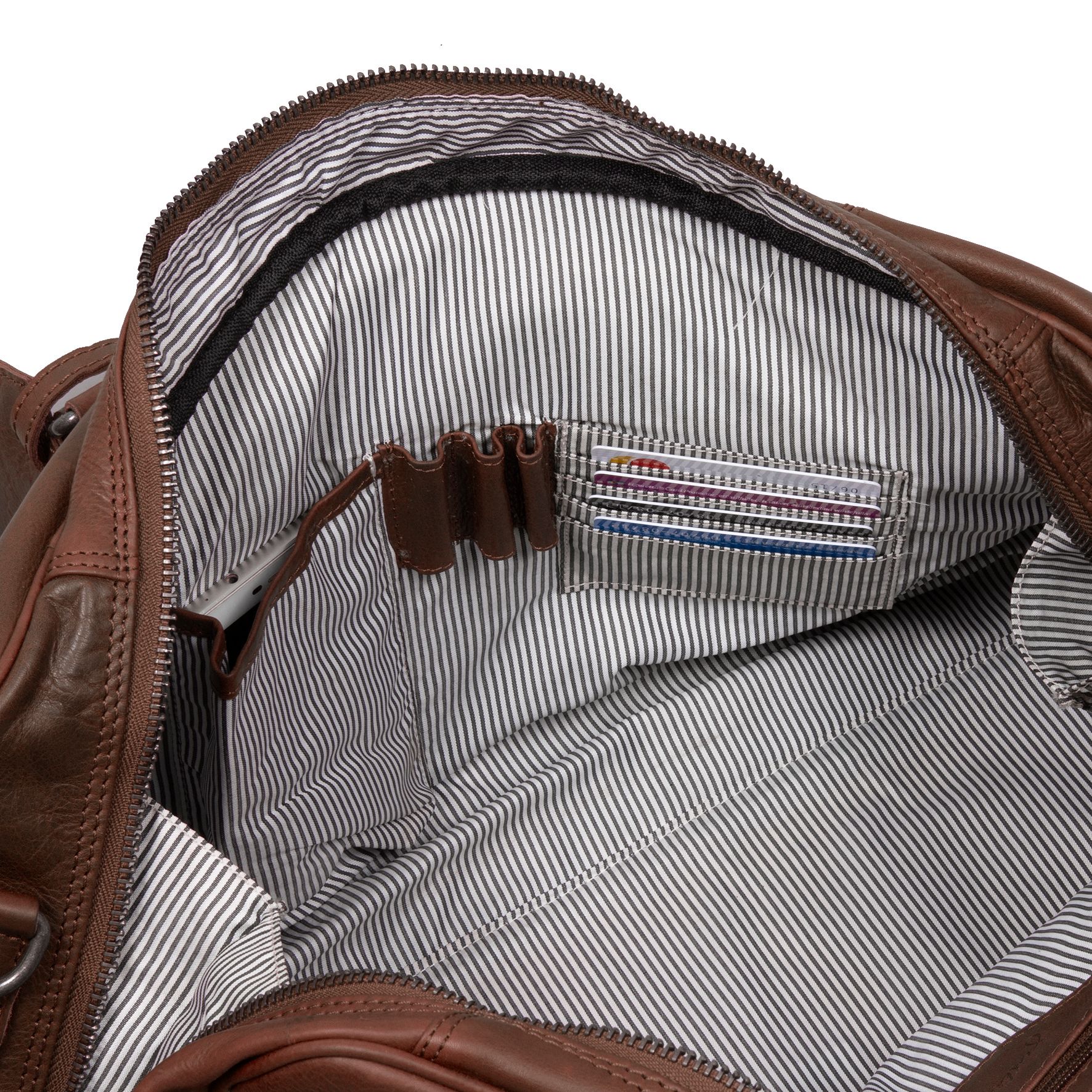 Justified Mia Duffel Leren Weekendtas Bruin