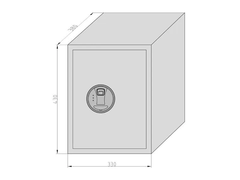 Basi 2115-0013-FP EMT 380 - Fingerprint Pengeskab Fingeraftrykslås