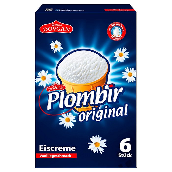 DOVGAN Plombir Eiscreme Vanille 780 ml